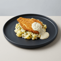 Serviervorschlag: Paniertes Schollenfilet