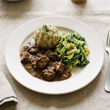 Serviervorschlag: Hirschgulasch