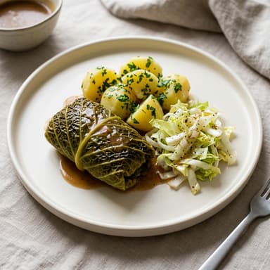 Serviervorschlag · KI-generiert Serviervorschlag: Kohlroulade