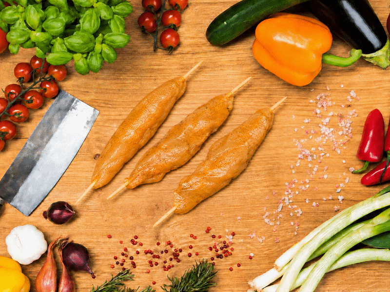 Hähnchenbrustfilet-Spieße - 3 Stück